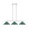 Z-Lite Cobalt Billiard, 3-Light, 14 In.W x 46 In.L x 8 In.H, Brushed Nickel/Dark Green 152BN-MDG - alternate 3